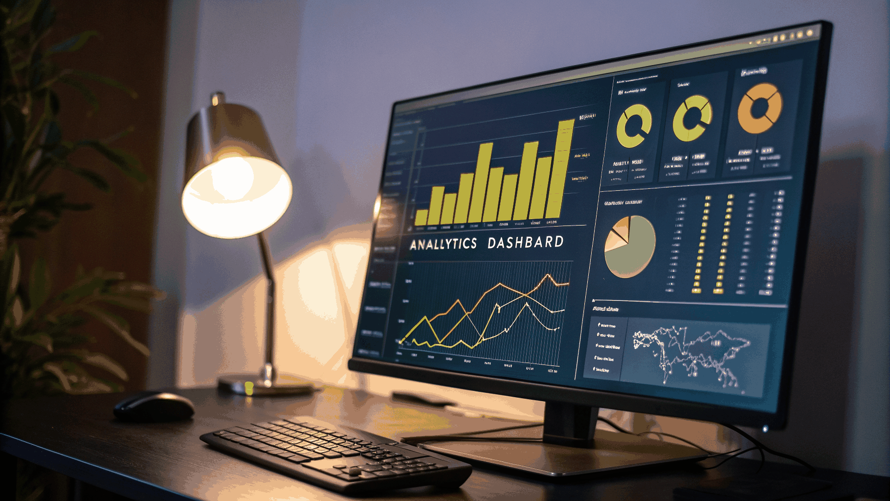 Digital dashboard showing crime trends
